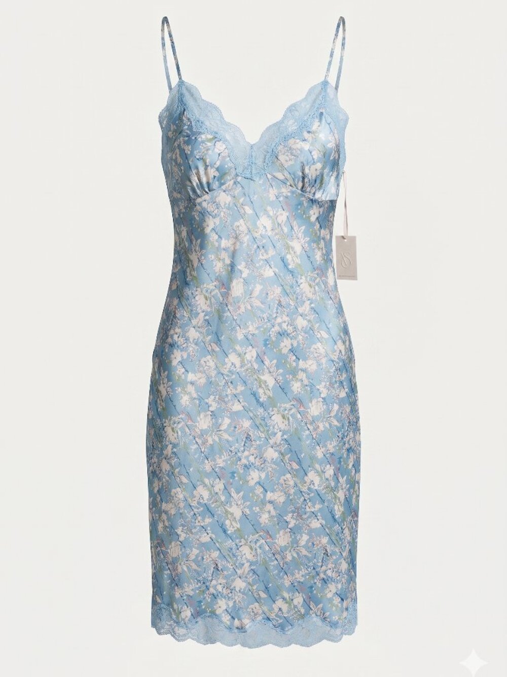 NWT! GOLD HAWK Washable Silk Forget Me Not Lace Slip Dress Size Small